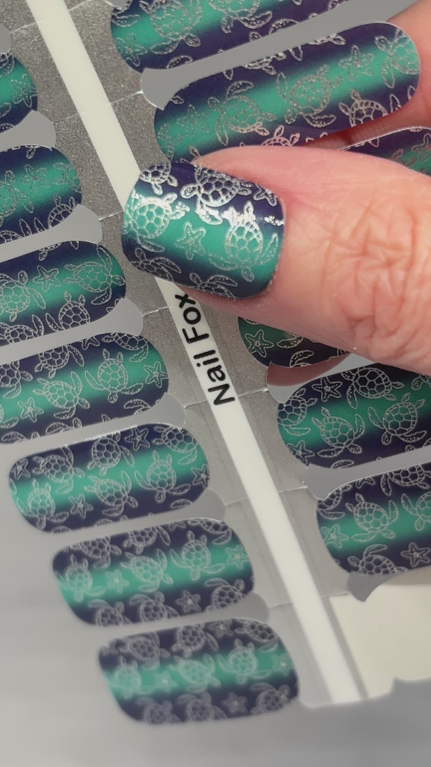 Sea Turtles & Starfish Exclusive Design Nail Wraps (FOIL)